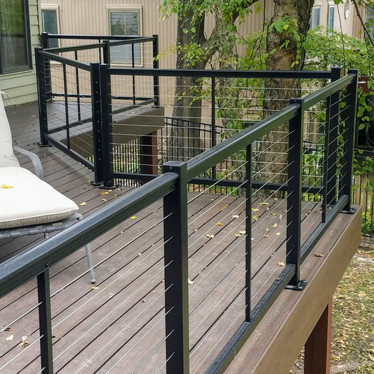 DesignRail Kits by Feeney Black with CableRail Kits series 150 rail