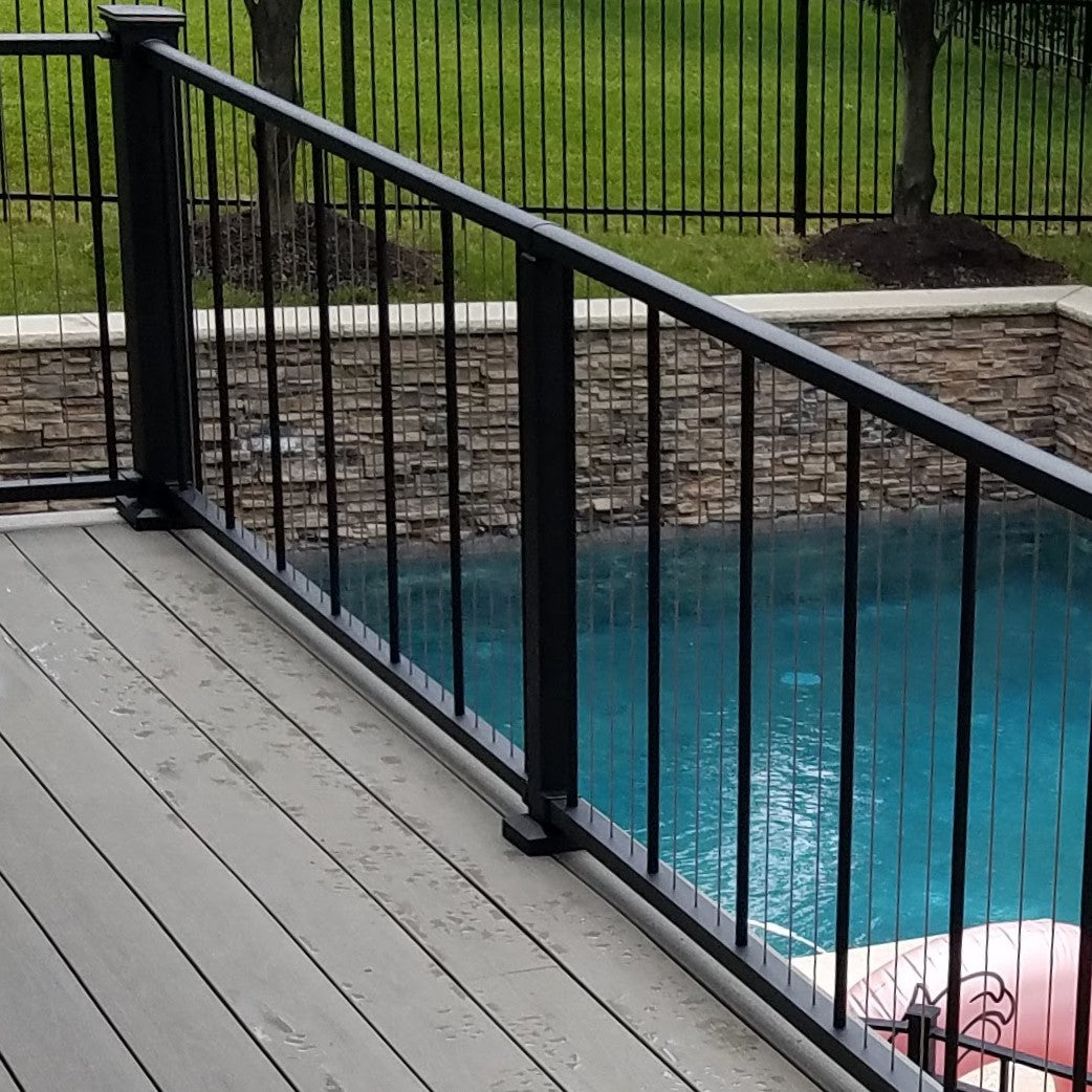 Patio Stainless Steel Wire Balustrade / Steel Cable Railing