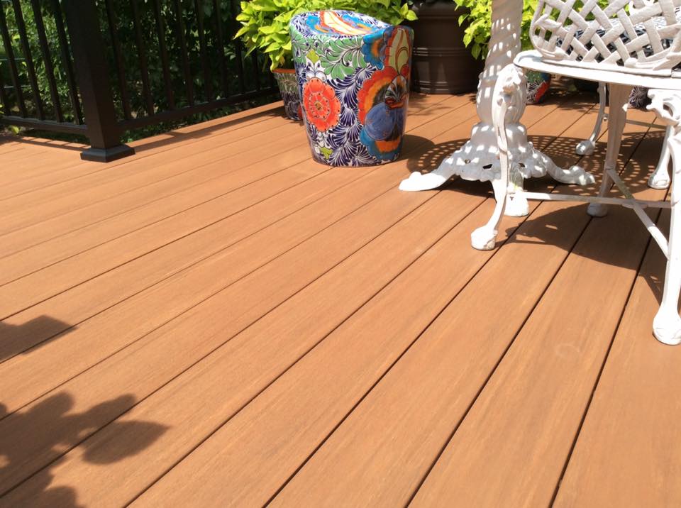 PVC Azek Decking Vintage Cypress is a great choice for realistc cedar looking decking without maintanance