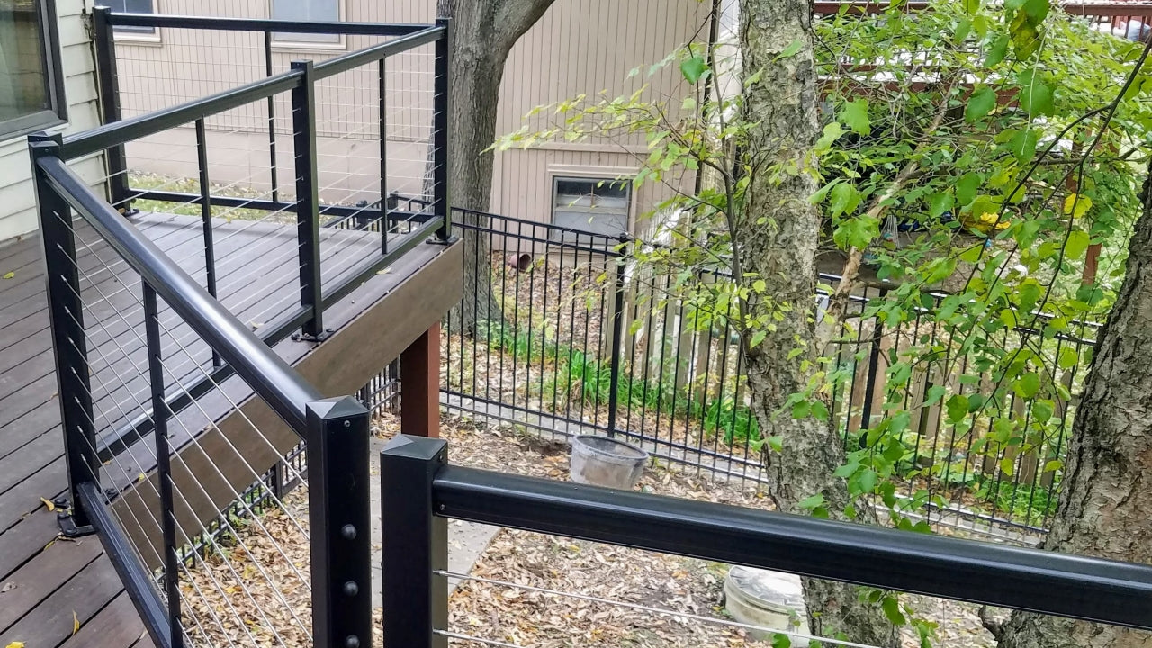 Horizontal Cable Railing is one of the most sought after cable railing types. Feeney has several options in cable including the sleek and good priced cable railing designrail kits