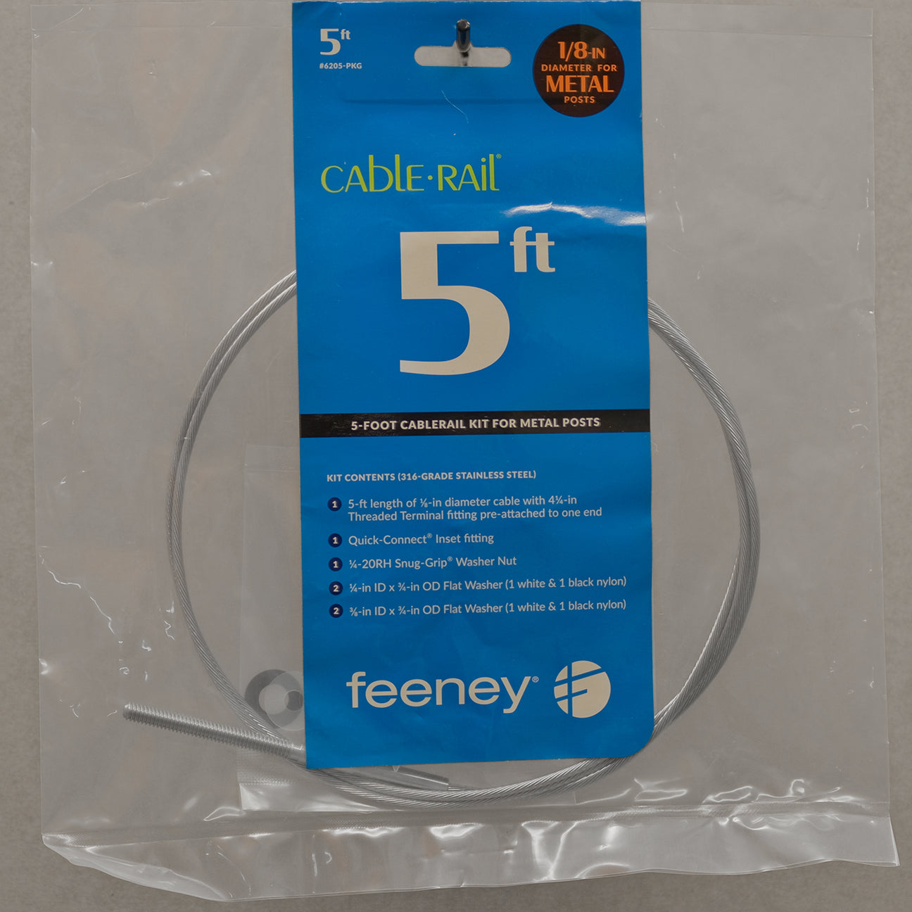 Five Foot CableRail Kit 5' for metal