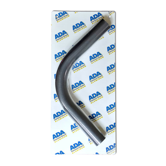 Continuous Handrail 90-degree connector for use with corner mount and Westbury continuous handrail while still in the packaging.