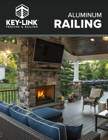 KeyLink aluminum railing brochure cataloge with information on all Key Link aluminum rail systems key-link handrail styles American Outlook and more