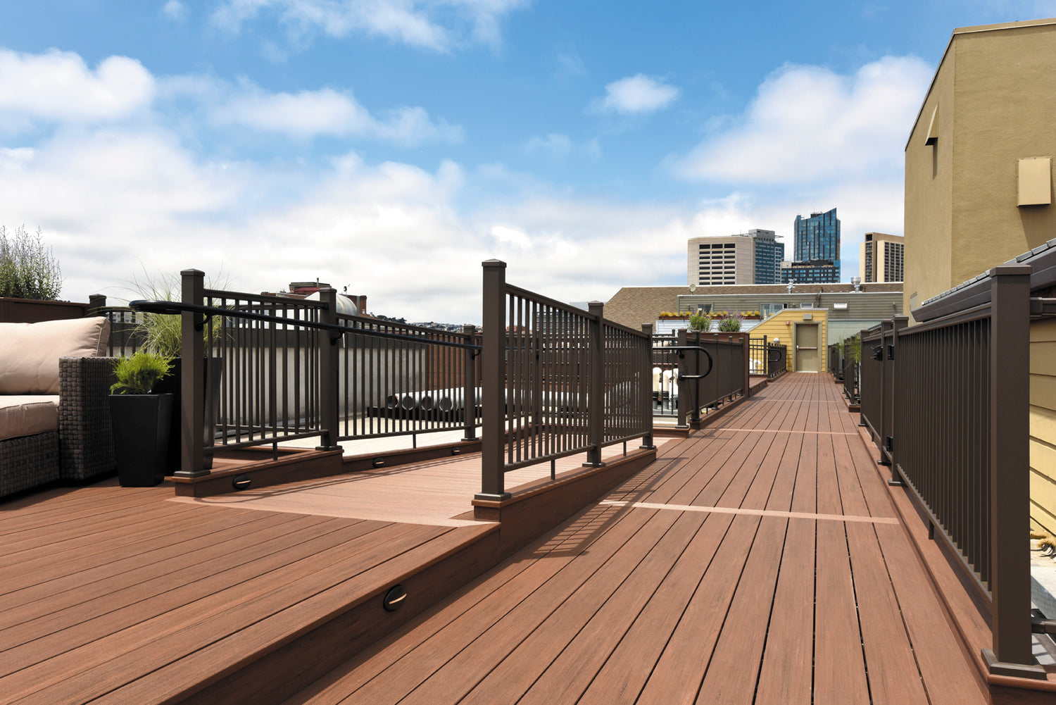 Mahogany Azek PVC Decking vintage series industrial deck