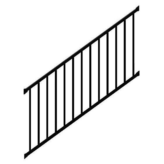 tuscany Black textrue stair rail kit 6'