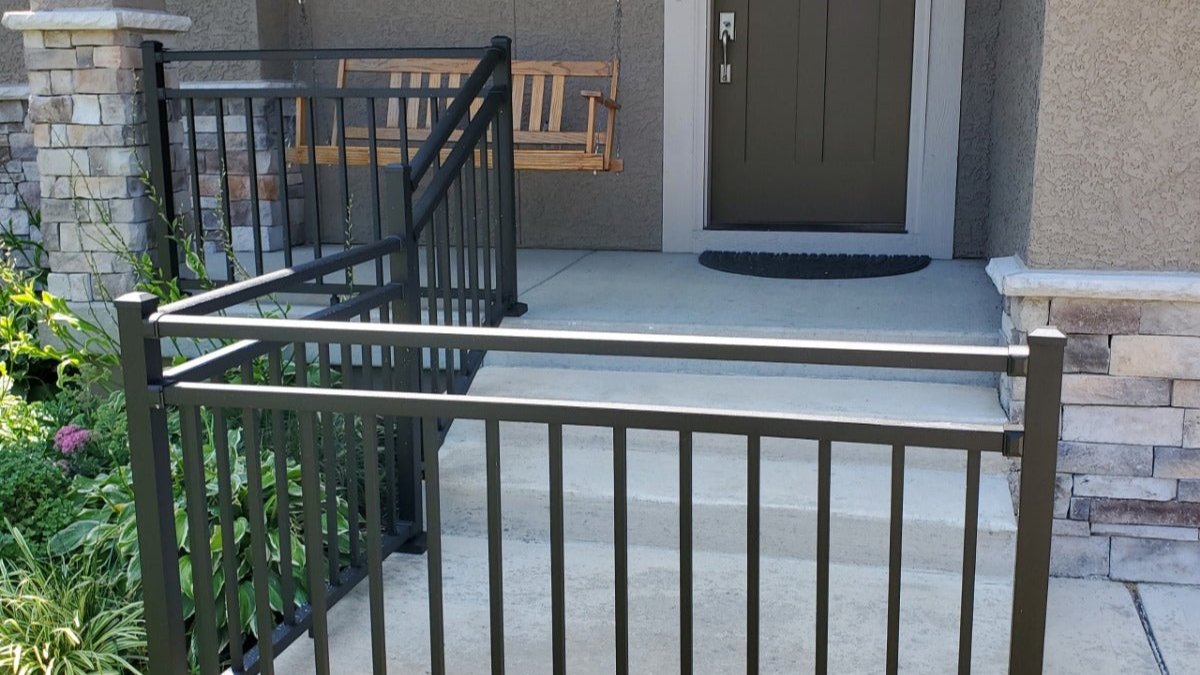 Westbury Rivera C30 Three Rail Open top all aluminum 36 inch guardrail