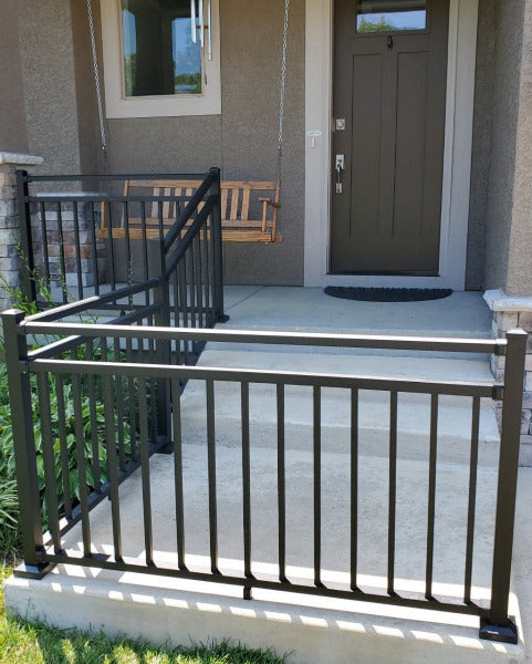 Westbury Rivera C30 Three Rail Open top all aluminum 36 inch guardrail