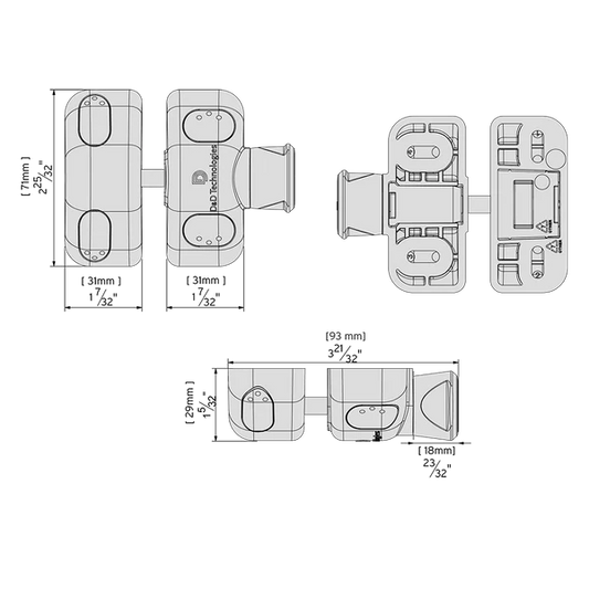 MagnaLatch Side Pull Cad Drawing