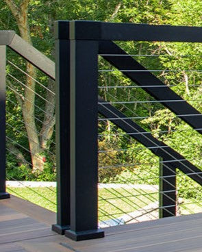 Elevation End Level Posts are used for all level end locations and at the top of stairs!