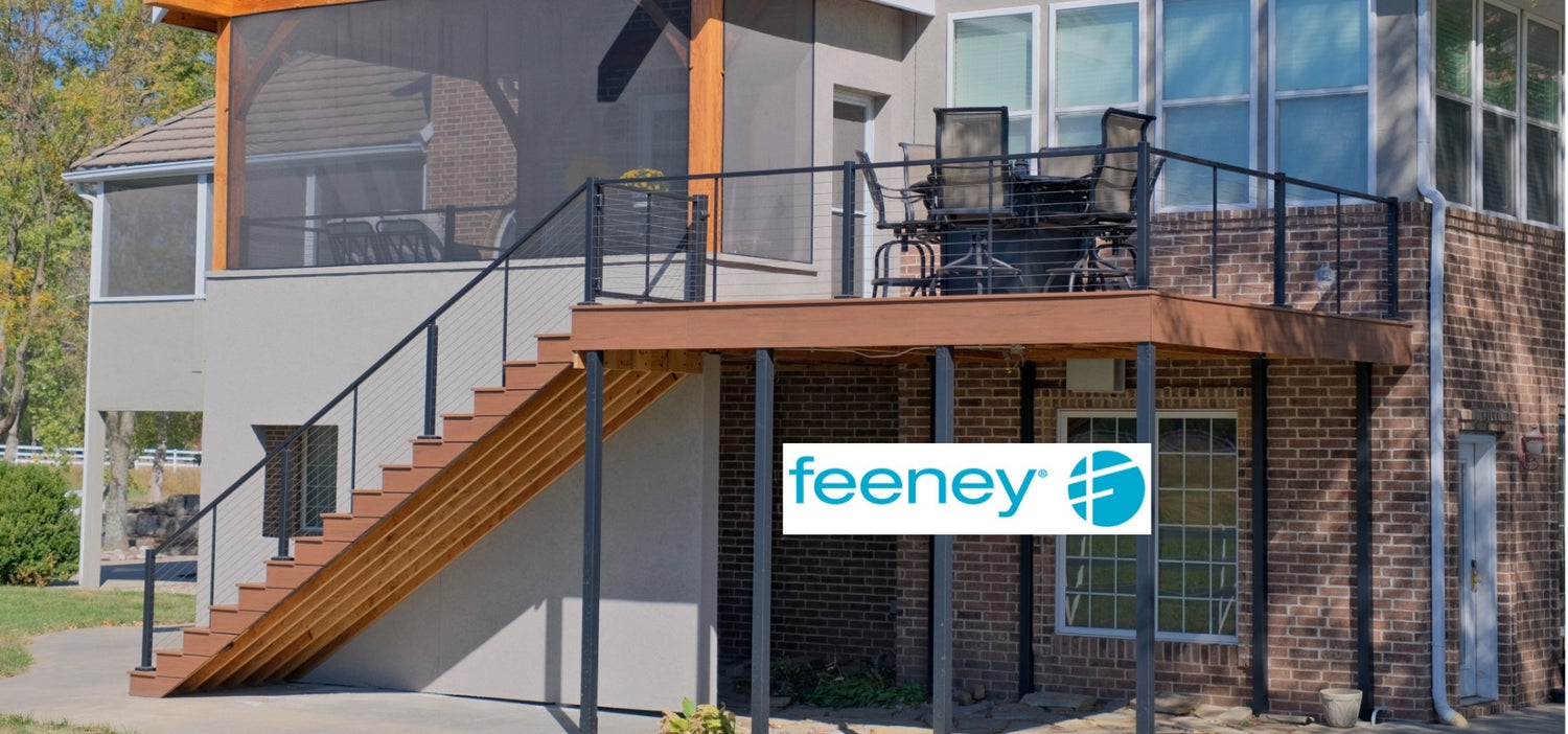 Feeney Horizontal Cable with out bottom rail from DesignRail Kits Modern with Feeney Banner Logo