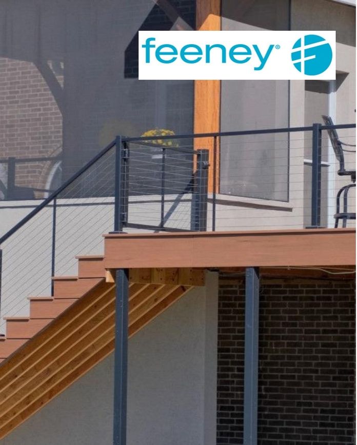 Feeney Horizontal Cable with out bottom rail from DesignRail Kits Modern with Feeney Banner Logo for Mobile Devices