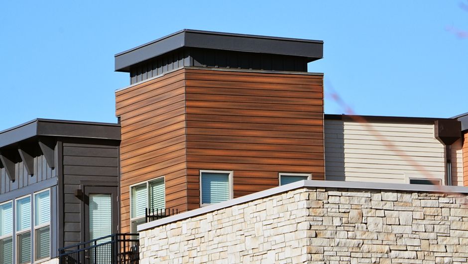 Fiberon Cladding horizontally ran decking on a vertical application, Cladding is great for the sides for houses and buildings and is nearly impervious as siding