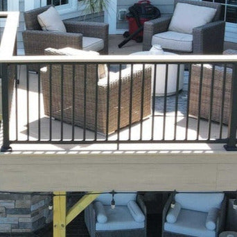 Chesapeake rail kit with aluminum square picket balusters not including top cap