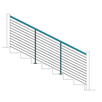 8 ft. rail kit Modern DesingRail Kit