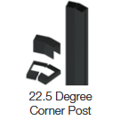 Elevation 22.5 Degree angle transition post for Elevation Cable railing