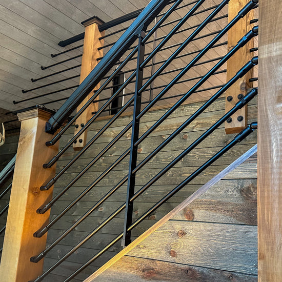 DekPro Baluster horizontal rod rail infill from top rail to the floor includes the rods, rod connector, mid-rail picket, and picket brackets but does not include the top rail.