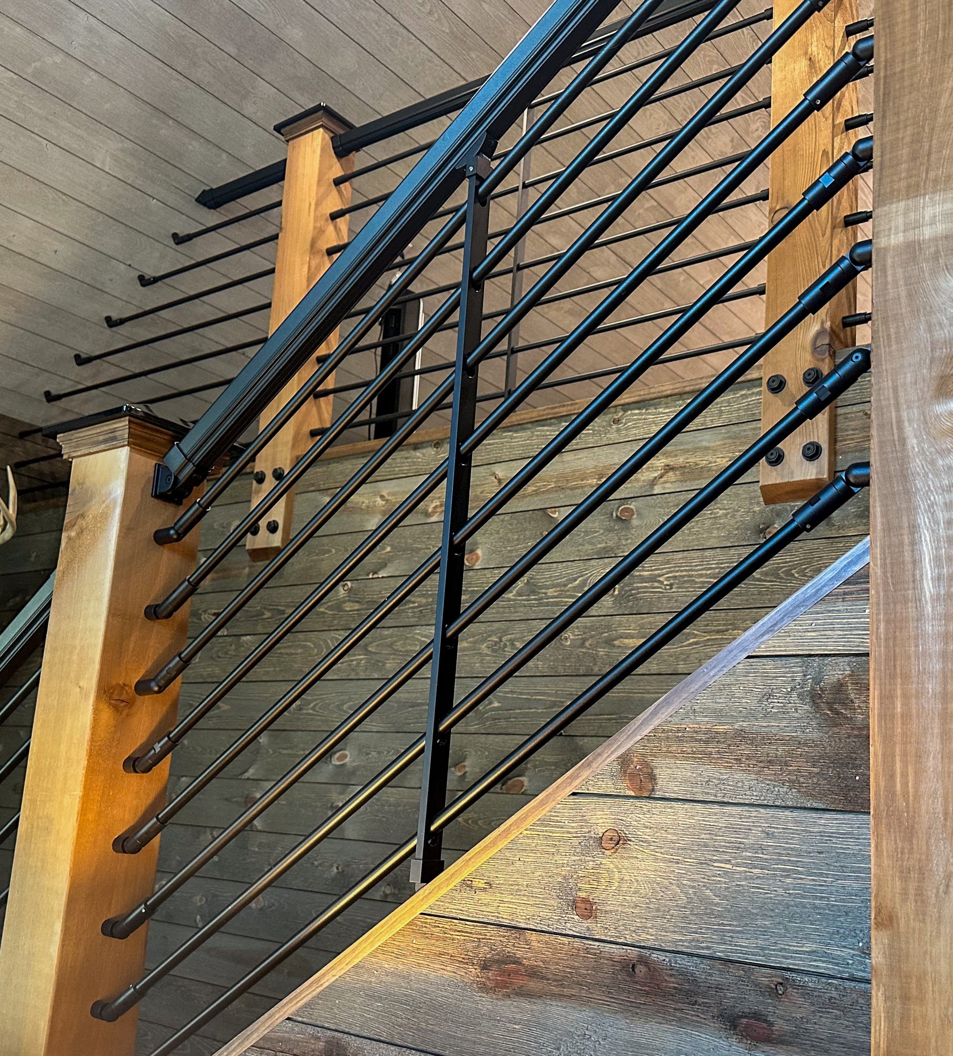 DekPro Baluster horizontal rod rail infill from top rail to the floor includes the rods, rod connector, mid-rail picket, and picket brackets but does not include the top rail.