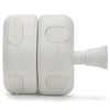 Side Pull Magna Latch in White without lock or key for non-lockable gate latching.