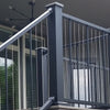Westbury Post for the top of Stairs uses a 37" tall post and set post near edge of step