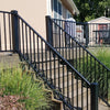 Westbury Tuscany Stair rail kits 6 foot and 8 foot rail kit for stair rake rail in aluminum with fixed pitch brackets