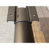 Drink rail adapter on top of a westbury rail in black fine texture, textured black, fine texture black