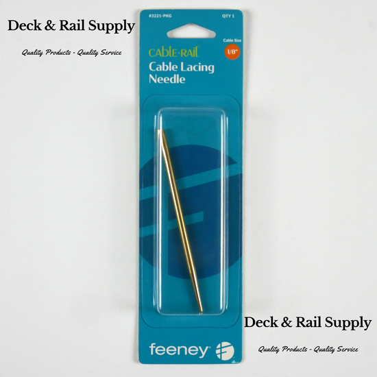 Lacing Needle Feeney Par 3221 allows cable to be threaded through interemediate and termination posts without fraying cable