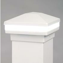 Dream White Halo Ring Lighted Cap, Stunning Post Cap, Beautiful Decorative Posts, DekPro Effex