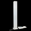 White 4x4x37 post kit has a post cap and post flair in white fine texture made from all aluminum and stainless steel