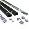 Advantage 6 foot aluminum level deck railing kit in black texture