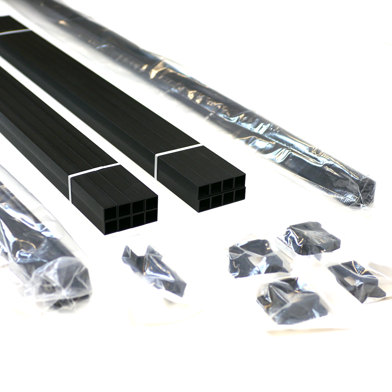 Advantage 6 foot aluminum level deck railing kit in black texture