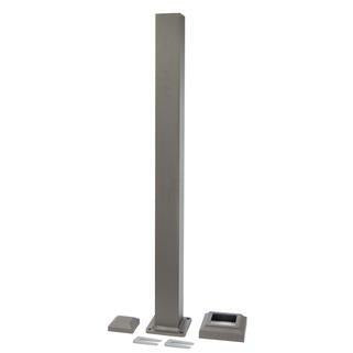 DekPro Prestige Post Kit Includes Post with Welded Base for Face Mount Installation, Post cap 3", and Post Flair or Skirt to fit a 3" post