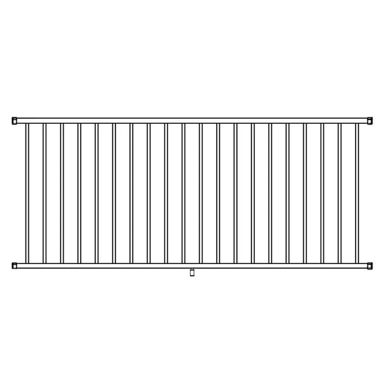 TuscanyC10 White Level 8 ft railing kit westbury