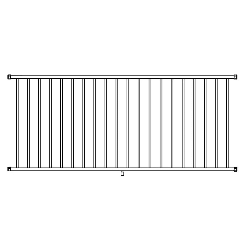 TuscanyC10 White Level 8 ft railing kit westbury