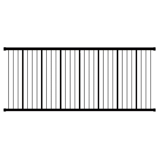 C80 Rail Panel Rail Kit With Top and Bottom Rails and Cable Infill with rail bracket connectors in vertical cable railing kit