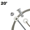 Twenty Foot metal cable kit by feeney 20'