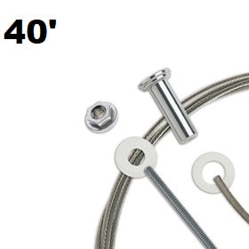Fourty Foot Cable Kits stainless steel for metal posts 40'