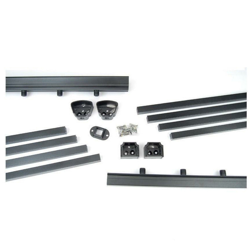 DekPro Prestige level rail kit with railing top rail bottom rail insertable baluster pickets and rail bracekt hardware