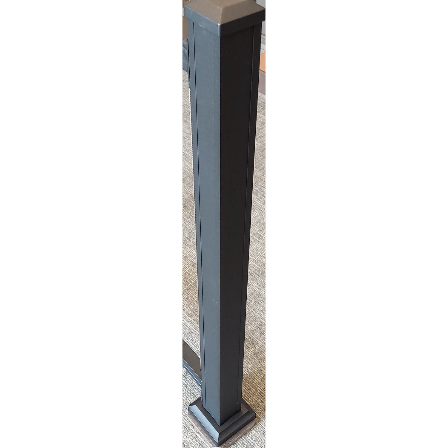 2.5"x2.5" Key-Link aluminum post in Textured Black (cap and skirt sold seperatly)