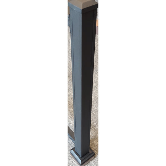2.5"x2.5" Key-Link aluminum post in Textured Black (cap and skirt sold seperatly)