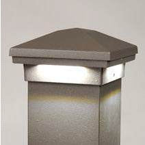 Cocoa Bronze Brnz Avalanche Down Lighted Post Cap Aluminum Railing Cap Matchs DekPro Prestige Railing 3" or 4" Caps