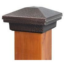 Hammered Bronzed DekPro Effex Summit Post Cap 3" - 6" Cap Sizes