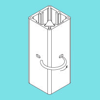 Curved Cable Lacing Needle in applicatioin, use for 90 degree turns of cable where cable enters one side and exist through the adjacent side