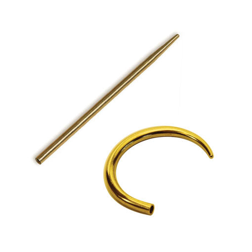Feeney Lacing Needle for straight post threading on top left. Curved cable Lacing Needle on bottom right for 90 degree post