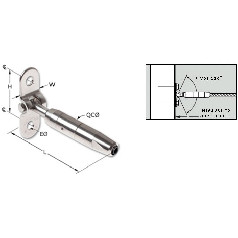 Feeney Fixed end fitting 9903 Surface mount fixed end