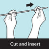 Insert cable in opening of lacing needle, cut and insert 1/8" cable