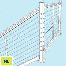 Feeney Left Newel Termination Post Kit for level to stair transition