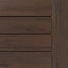 Mocha swatch top decking profile view gives representation of decking color feel
