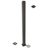 Bronze Advantage tall stair post 44 inch 2-1/2" x 2-1/2" Aluminum Post kit with cap and flair and attached base flange with four holes to install and level posts