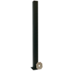 Advantage black aluminum two and a half inch by two and a half inch post with welded base and leveling plate