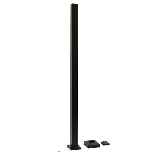 Product photo of Westbury 2" x 2" x 47" Textured Black aluminum handrail post. Two inches by Fourty Seven Inches.